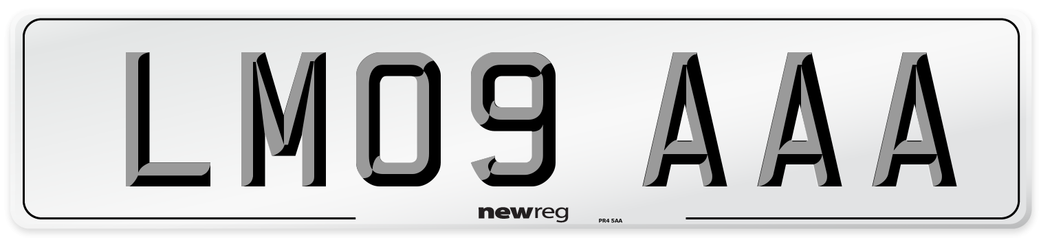 LM09 AAA Number Plate from New Reg